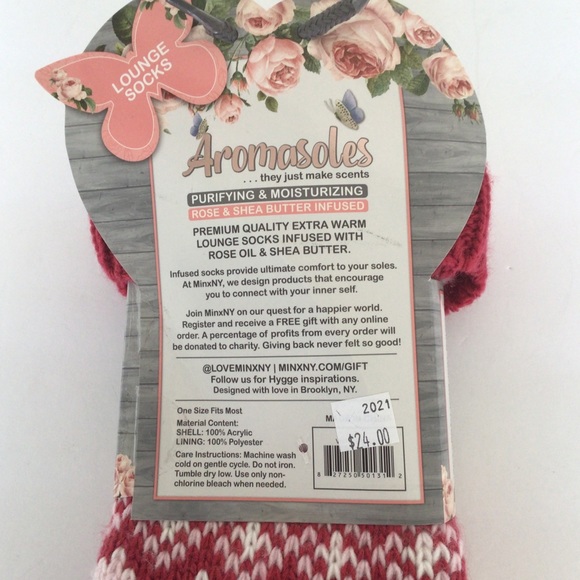 MINX NY SHEA BUTTER INFUSED LOUNGE SLIPPER SOCKS NWT - Picture 9 of 10